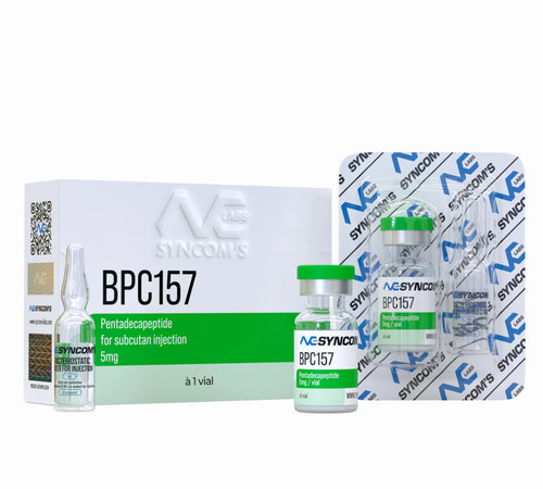 BPC-157 5mg Body Protection Compound peptide vial for tissue regeneration Syncom branding 